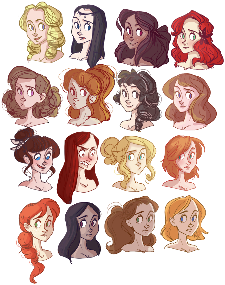 Left To Right Top To Bottom - Hair Reference (746x935), Png Download