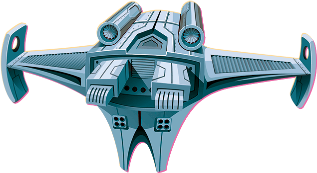 卡通 飛船 (738x400), Png Download