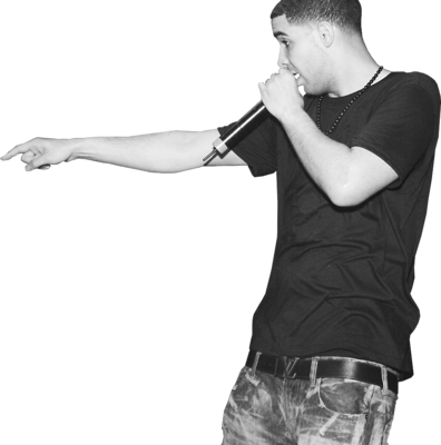As Of The 1st Of June Drake's Thank Me Later Album - Drake Black And White Png (396x400), Png Download