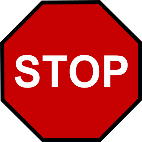 Stop Sign W/ Black Border Custom Safety Floor Sign - Stop Sign Pdf (700x500), Png Download