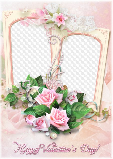 Happy Valentine's Day - Picture Frame (450x630), Png Download