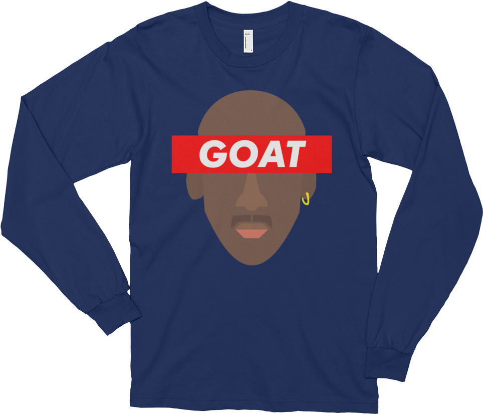 Michael Jordan Goat - Retro Triangle Long Sleeve (1000x1000), Png Download