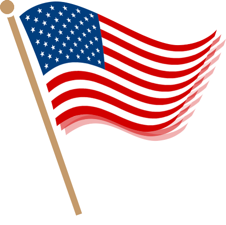 Collection Of Flag High Quality Free - American Flag Clip Art (446x444), Png Download