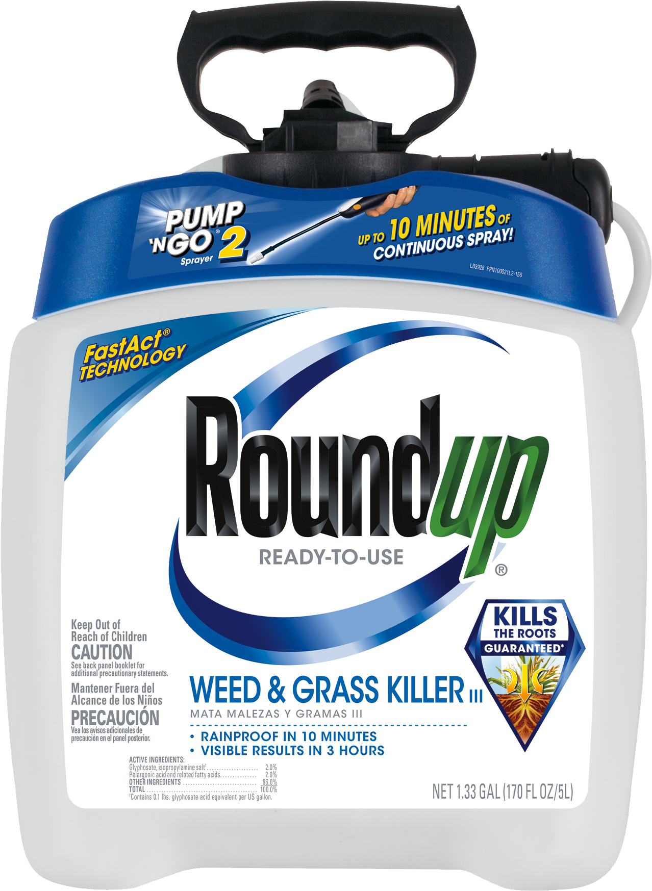 Use Weed And Grass Killer Iii In The Pump N Go 2 Sprayer - Roundup 5100110 Weed And Grass Killer (1331x1800), Png Download