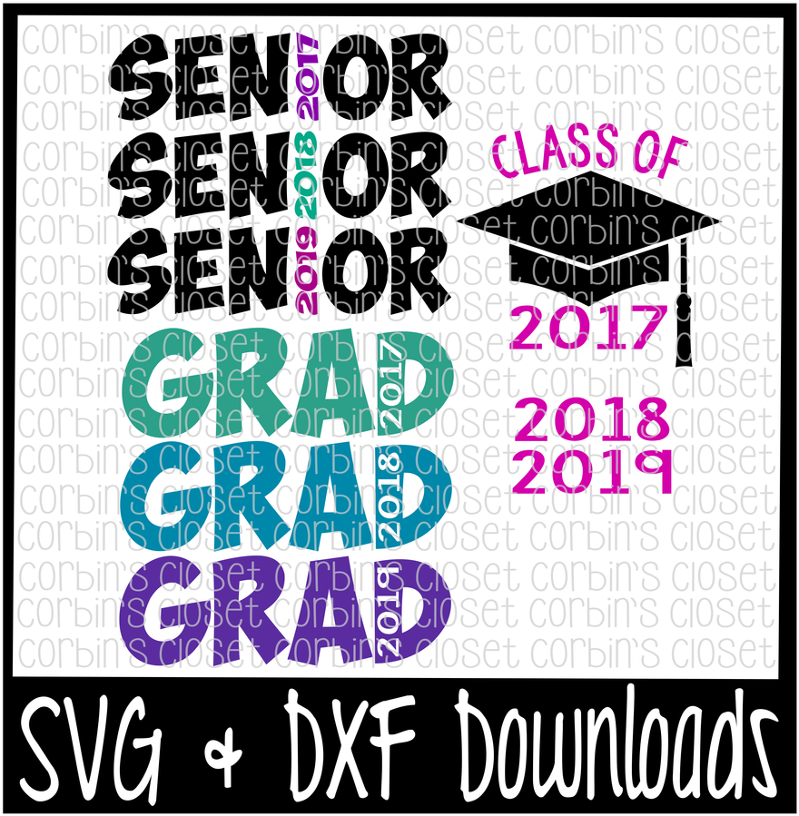 Senior * Grad * Class Of 2017 Cutting File By Corbins - Poster (1400x932), Png Download