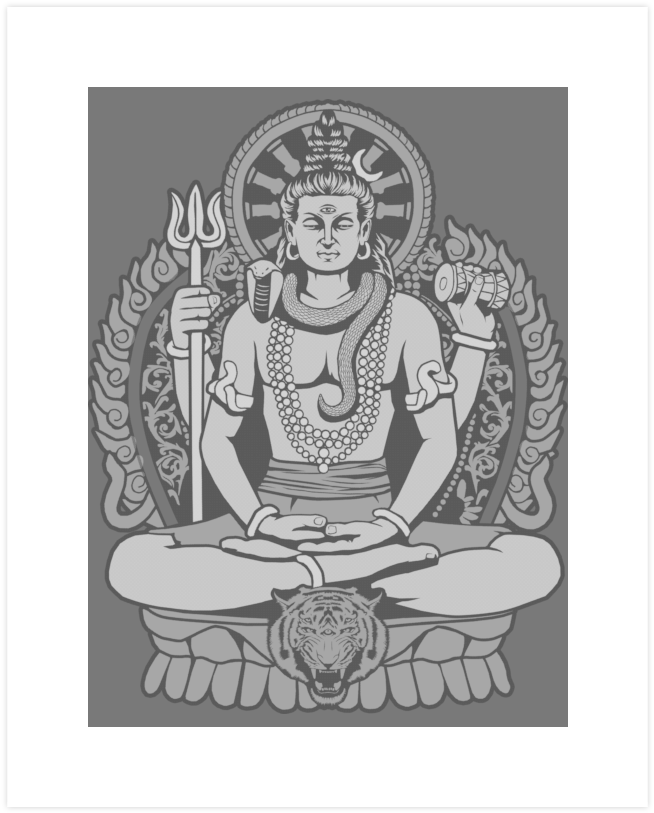 Lord Shiva Art Print - T Shirt Designs Around Lord Shiva (740x900), Png Download