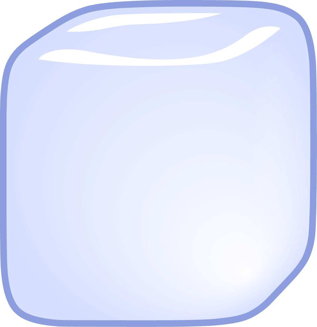 Ice Cube Icon Png - Bfdi Ice Cube Body (1080x1114), Png Download