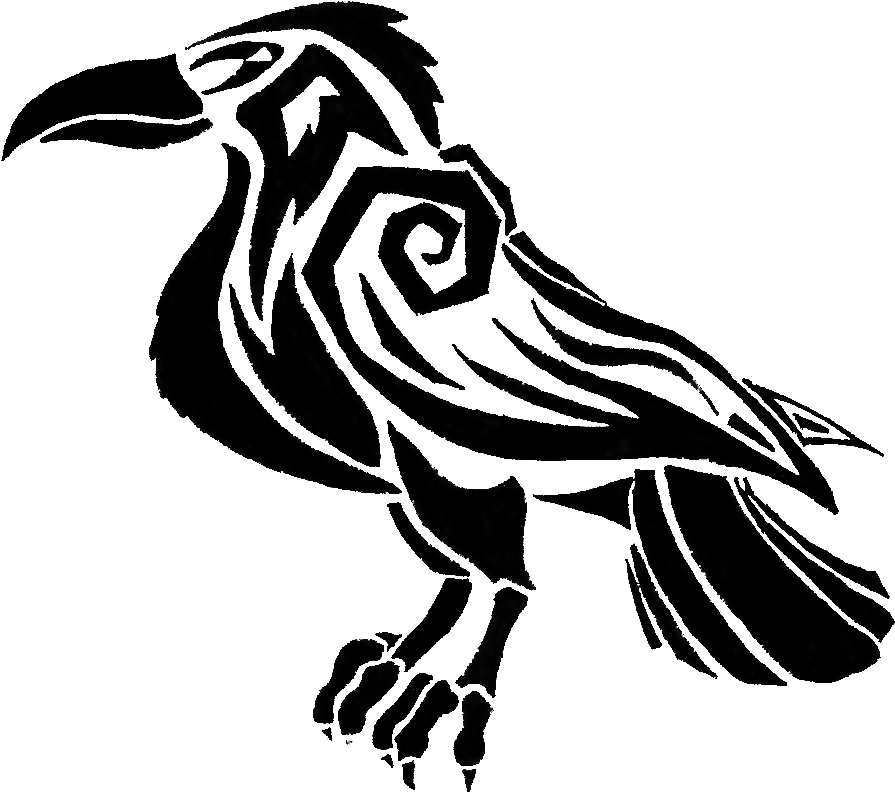 49447912 - >> - Tribal Tattoo Raven (920x813), Png Download