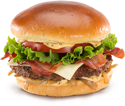 Image Black And White Meet The Burger That Will Save - Bacon Clubhouse Burger Mcdonalds (443x389), Png Download