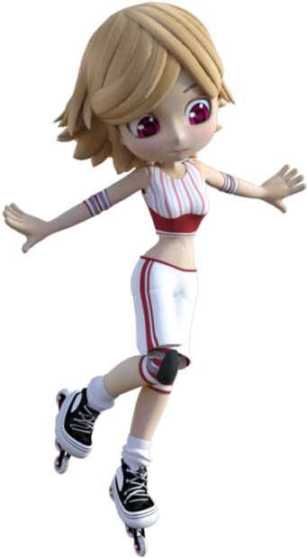 Skateboard Girl, Skateboard, Uniform, Png And Psd - Portable Network Graphics (640x640), Png Download