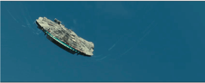 Millenium Falcon Sky Force Awakens - Star Wars: The Force Awakens (800x465), Png Download