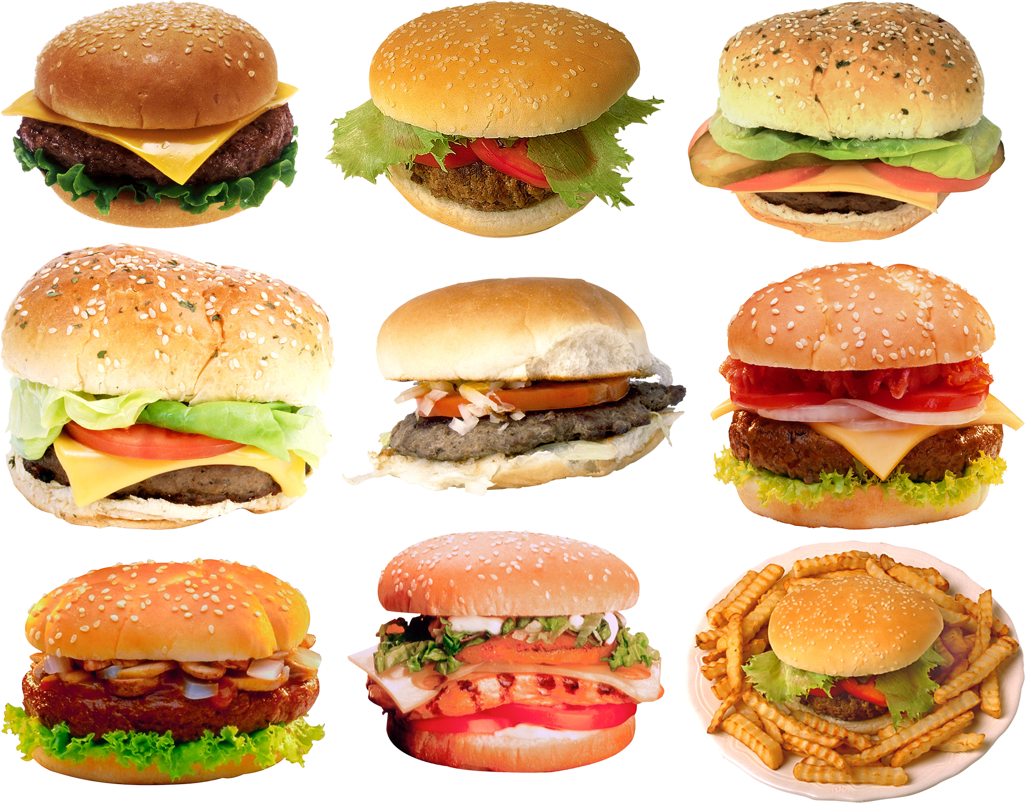 Breathing The Cold Air, Past Red And Yellow And Blue - American Fast Food Burgers (2160x1716), Png Download