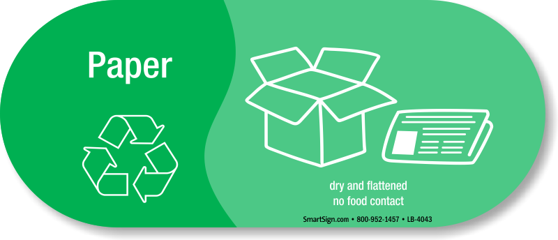 No Food Contact Recycling Sticker - Recycling (800x344), Png Download