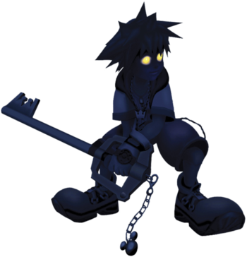 Anti-sora Kh - Kingdom Hearts Anti Sora (350x364), Png Download