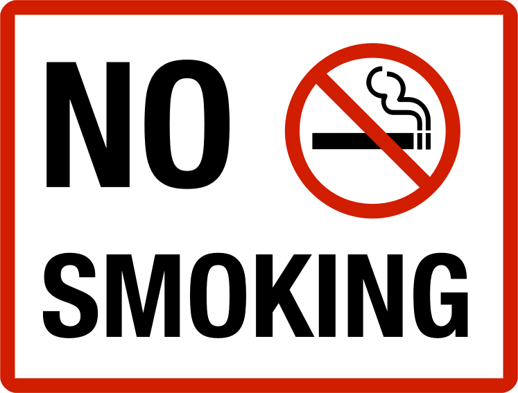 No Smoking Sign Big (747x567), Png Download