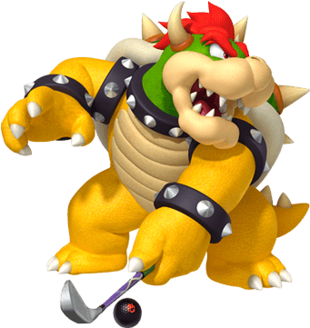 Bowser - Mario Golf World Tour Bowser (425x407), Png Download