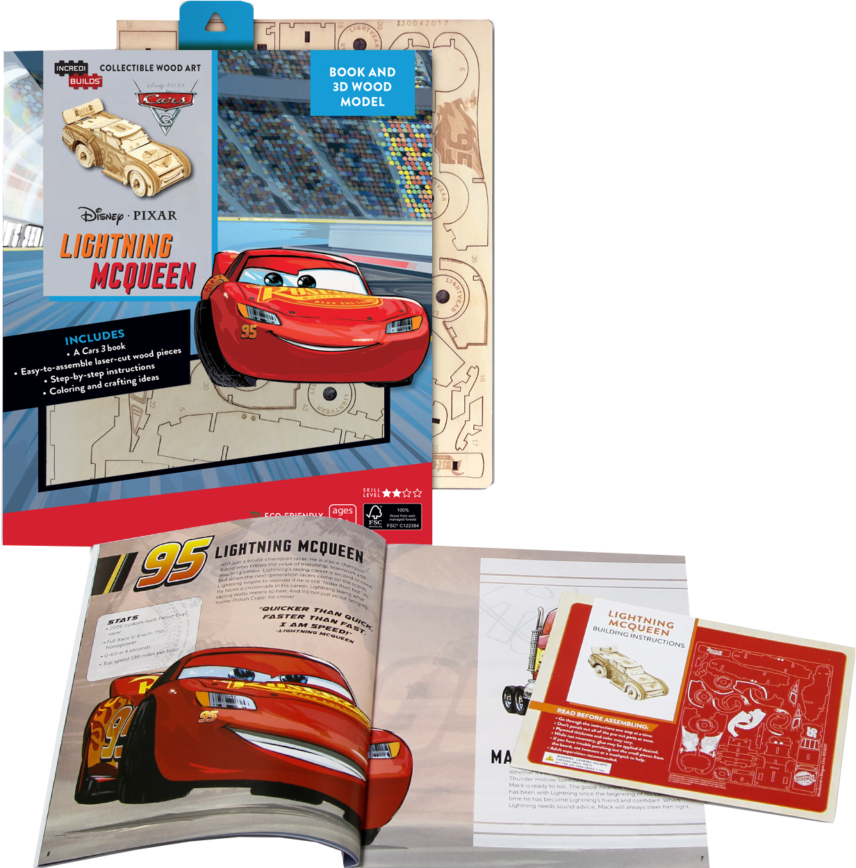 Incredibuilds 3d Plywood Puzzle Cars - Flyer (1417x1417), Png Download