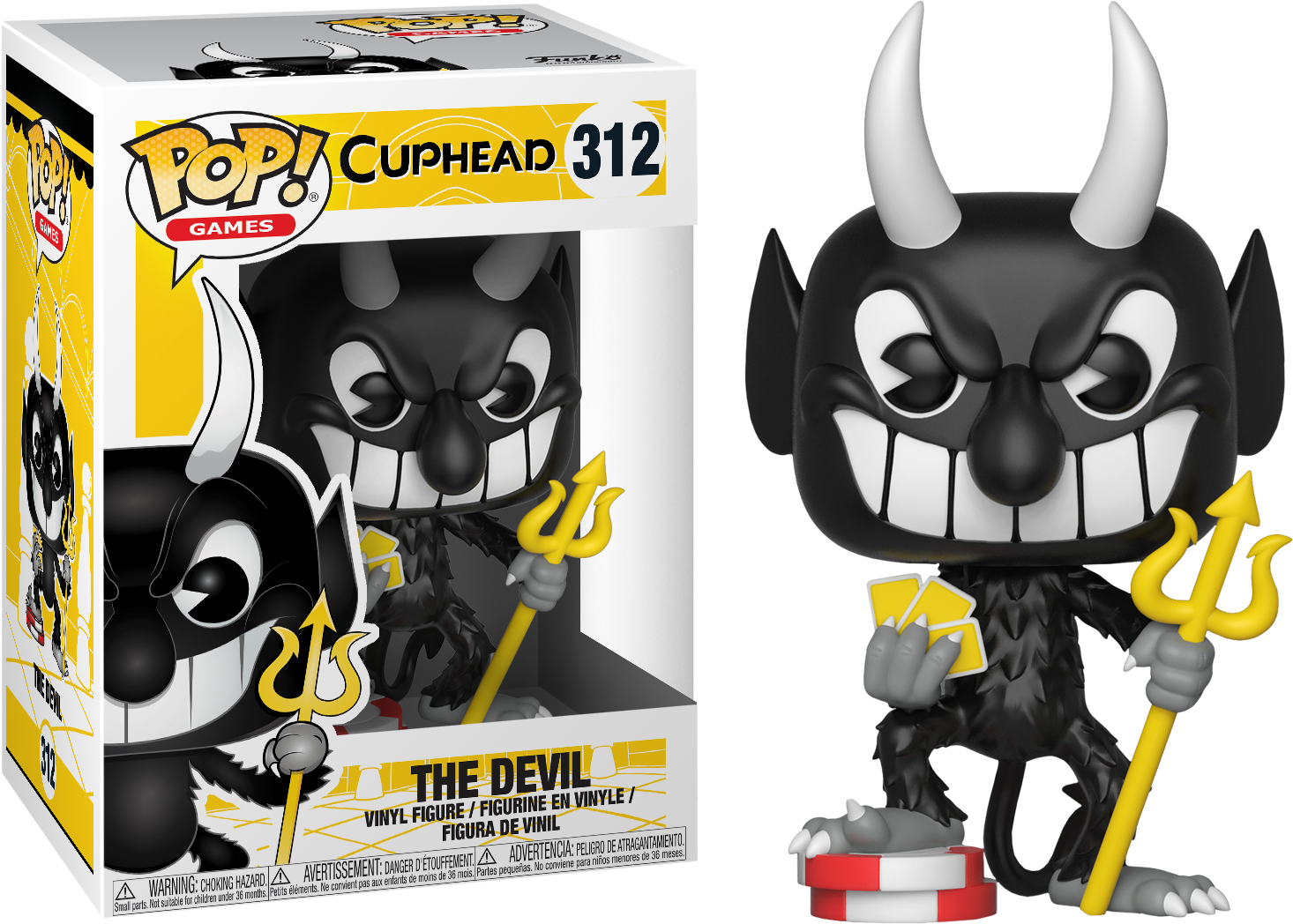 Funko Pop Vinyl Figure - Funko Pops Devil Cuphead (1466x1048), Png Download