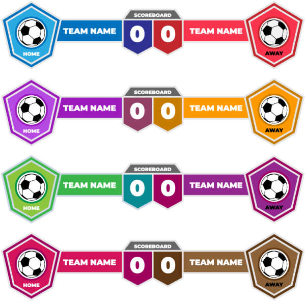 Scoreboard Elements Design For Football And Soccer, - Football (360x360), Png Download
