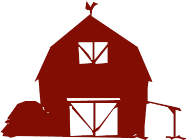 Angel Halo Clipart - Barn On Stripes Canvas Reproduction (409x375), Png Download
