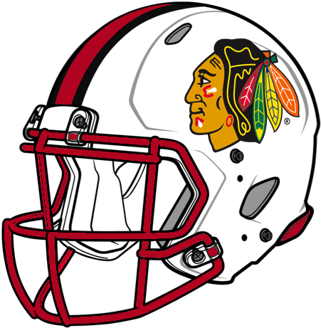 Football Helmet Png Image - Fathead Chicago Blackhawks Logo Vinyl Wall Graphic (640x480), Png Download