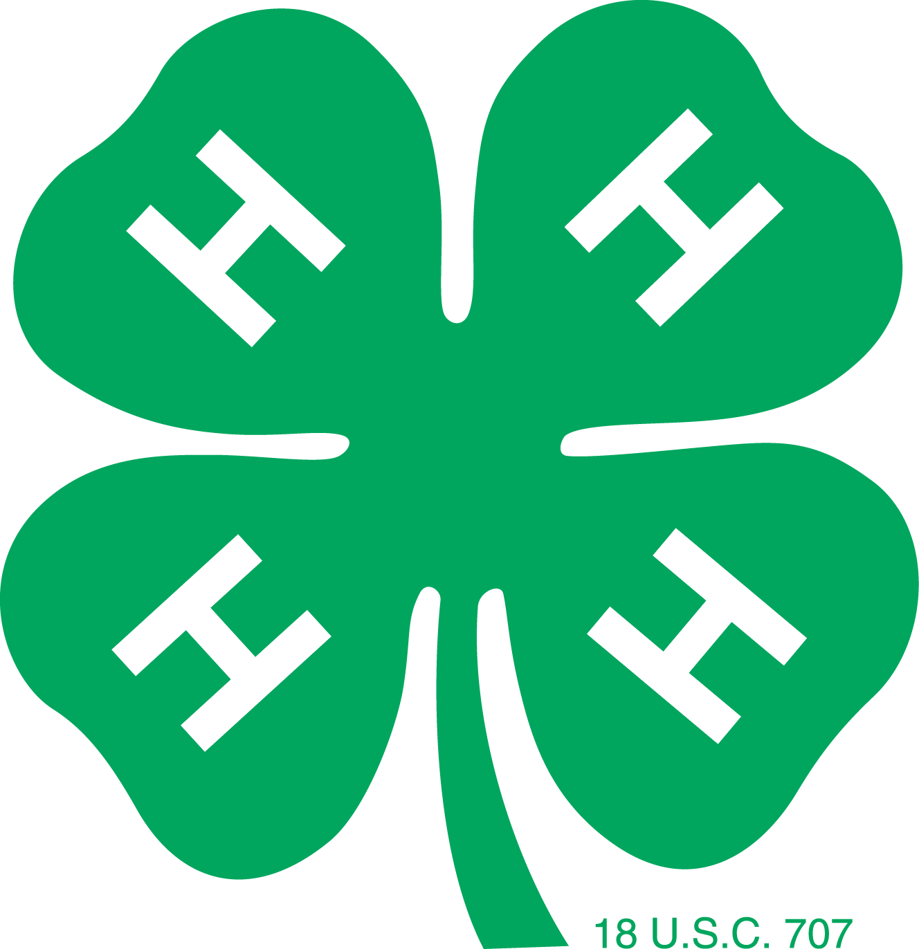 Green 4-h Clover Png - 4 H Clover Logo (1328x1372), Png Download