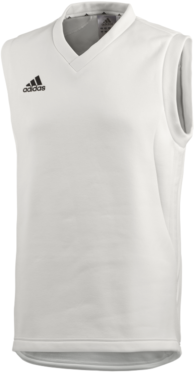 2018 Adidas Junior Sleeveless Playing Sweater - Cricket Whites (1024x1024), Png Download