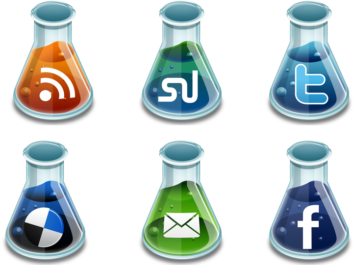 Social Media Beakers - Social Media Icons (800x600), Png Download