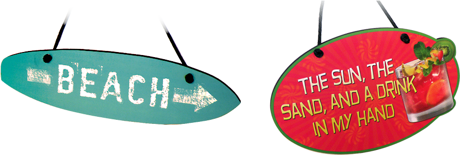 Signs By The Sea - Beach Sign Transparent (940x418), Png Download