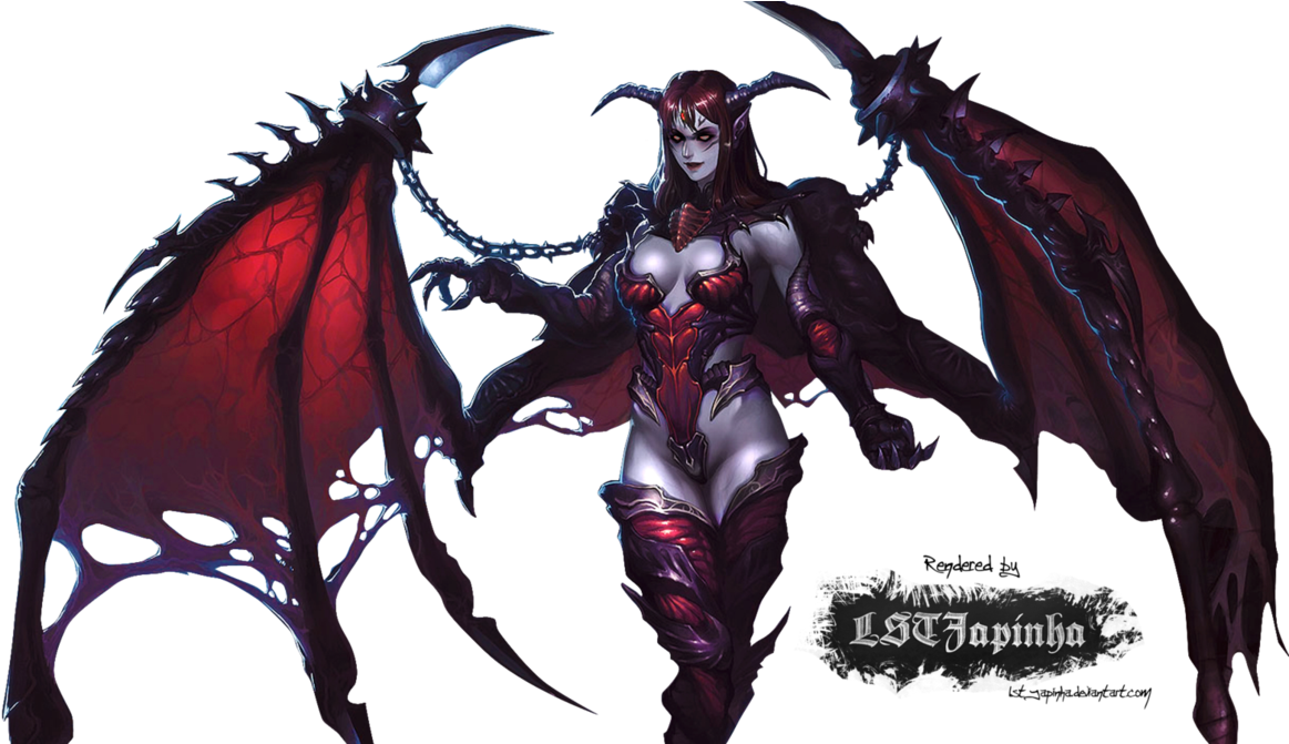 Demon Animals Tags Anime Evil Little Girl Demon Stuffed - Девушка Демон Png (1163x671), Png Download