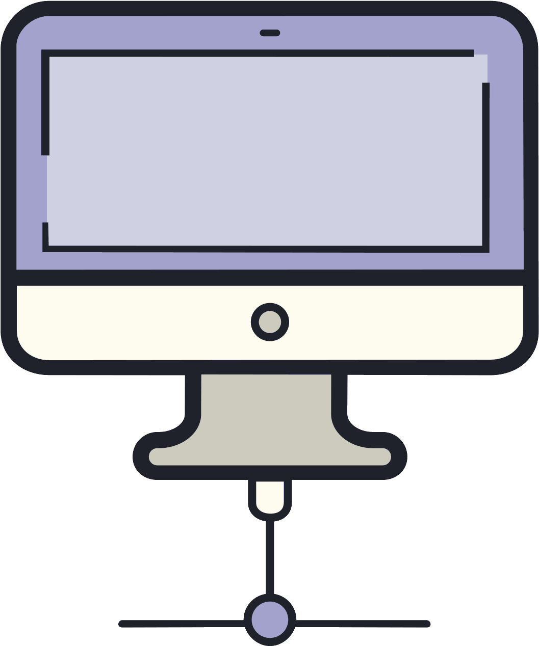 This Logo Is A Computer Monitor - Computer Monitor (1600x1600), Png Download