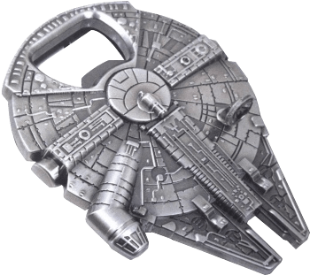 Star Wars Millennium Falcon Metal Bottle Opener - Star Wars Millenium Falcon Metal Bottle Opener - New! (500x500), Png Download