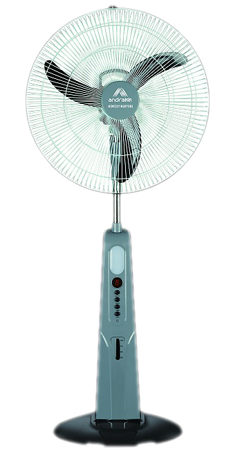 18′ Stand Fan - Andrakk Rechargeable Fan (350x657), Png Download