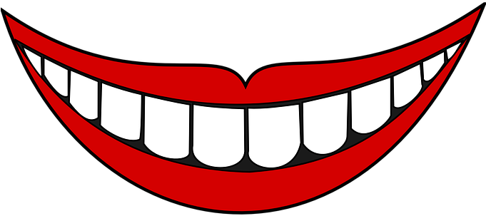 Clipart Smiling Mouth (640x320), Png Download