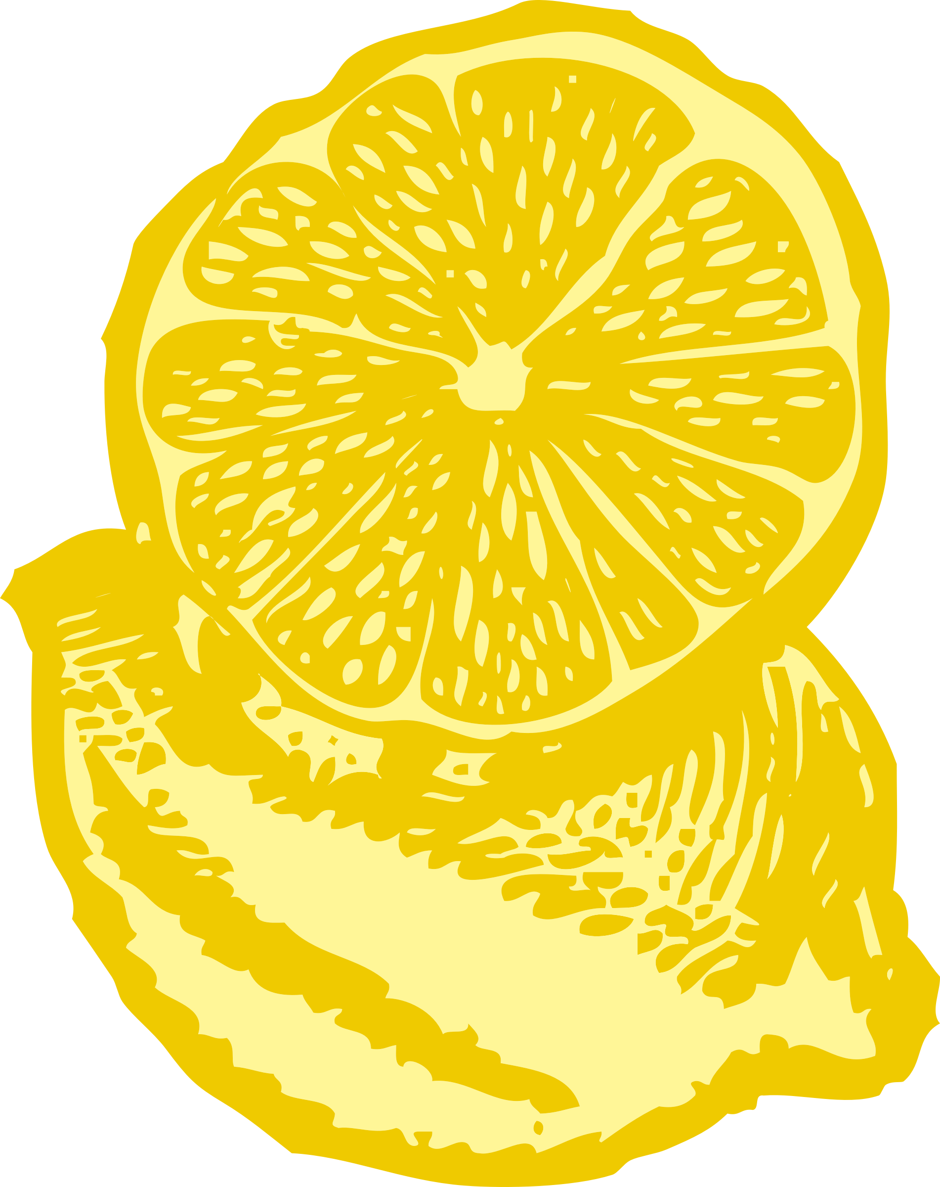 Big Image - Lemon Illustration Transparent (1902x2400), Png Download
