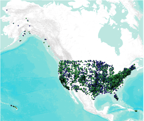 Major Dams Of The United States, Puerto Rico And The - Map Of Dams In The United States (612x406), Png Download
