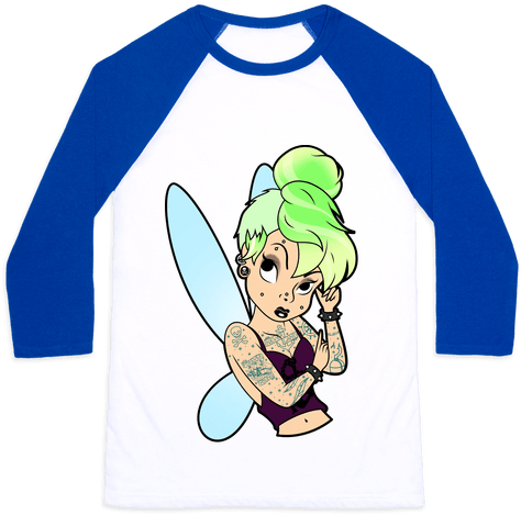 Punk Tinkerbell Baseball Tee - Cats And Bernie Sanders (484x484), Png Download