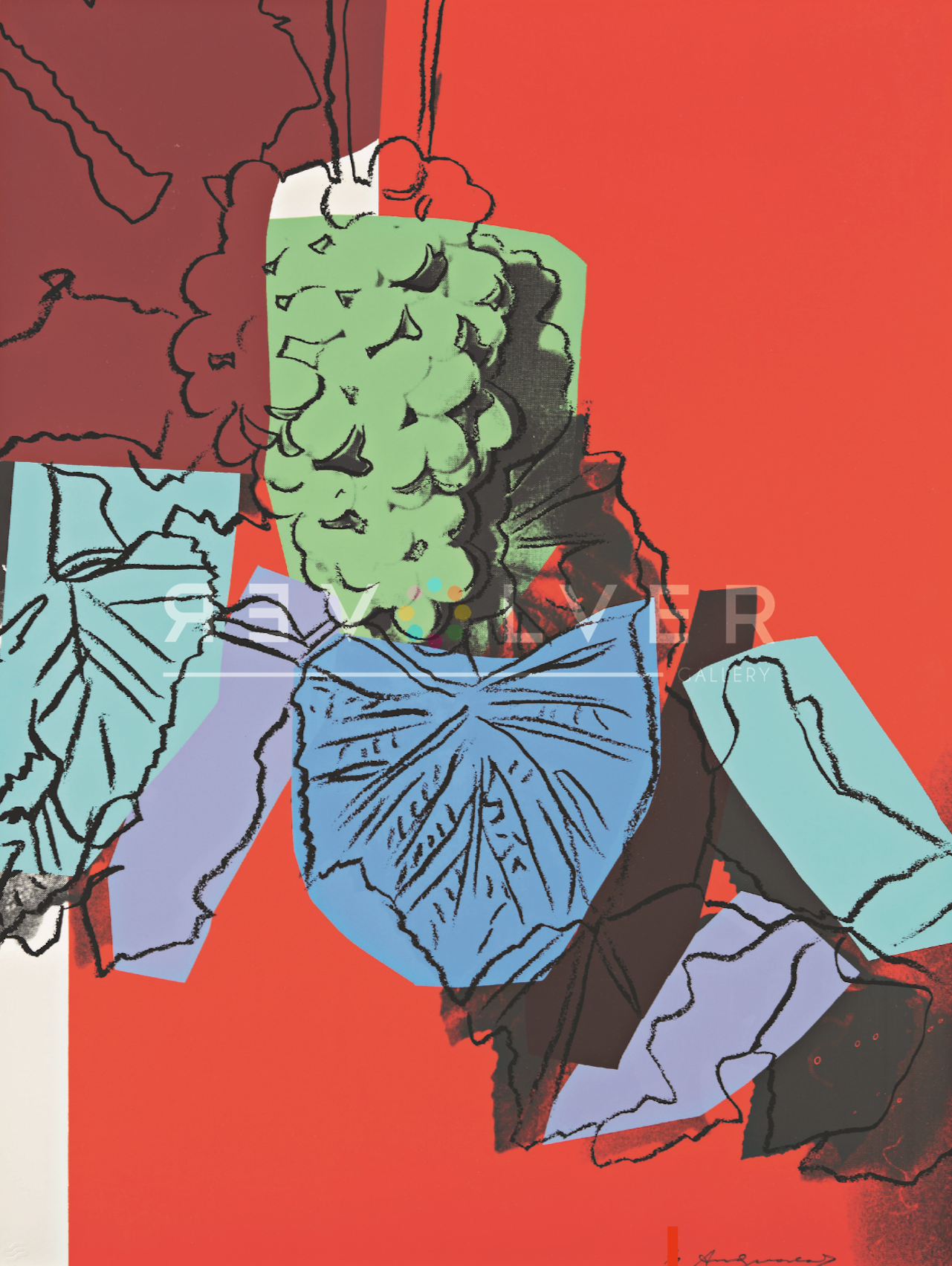194 Grapes - Andy Warhol Grapes (1281x1704), Png Download