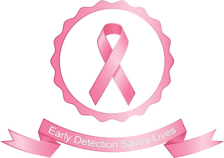 Breast Cancer Ribbon - Pink Ribbon (1000x1000), Png Download