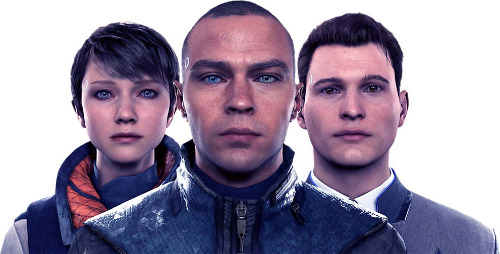 Become Human - Detroit Become Human Characters (991x505), Png Download
