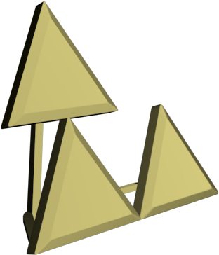 Triforce Meme 3d Model Max - Triforce (640x480), Png Download