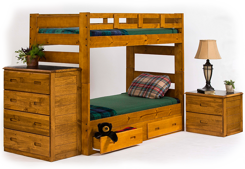 Crafted Camp Bunk Beds And Wooden Furniture - Child (800x553), Png Download