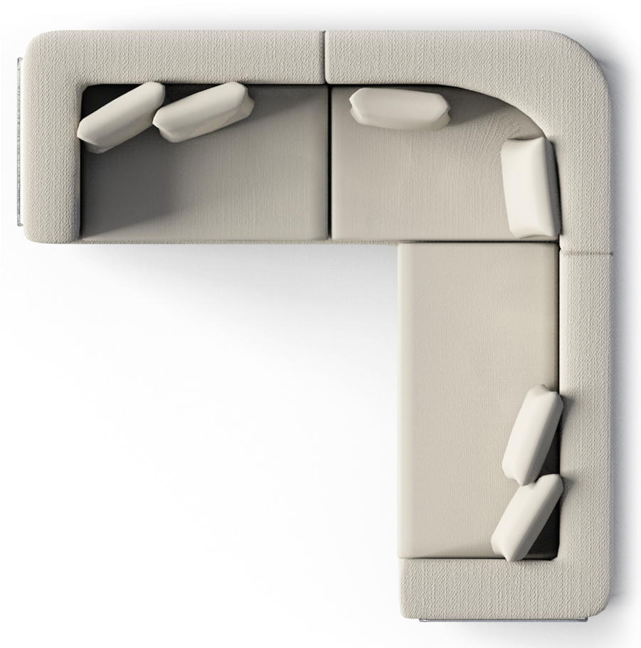 Sofa Top View Png Clipart Table Couch Furniture - Corner Sofa Top View (900x917), Png Download