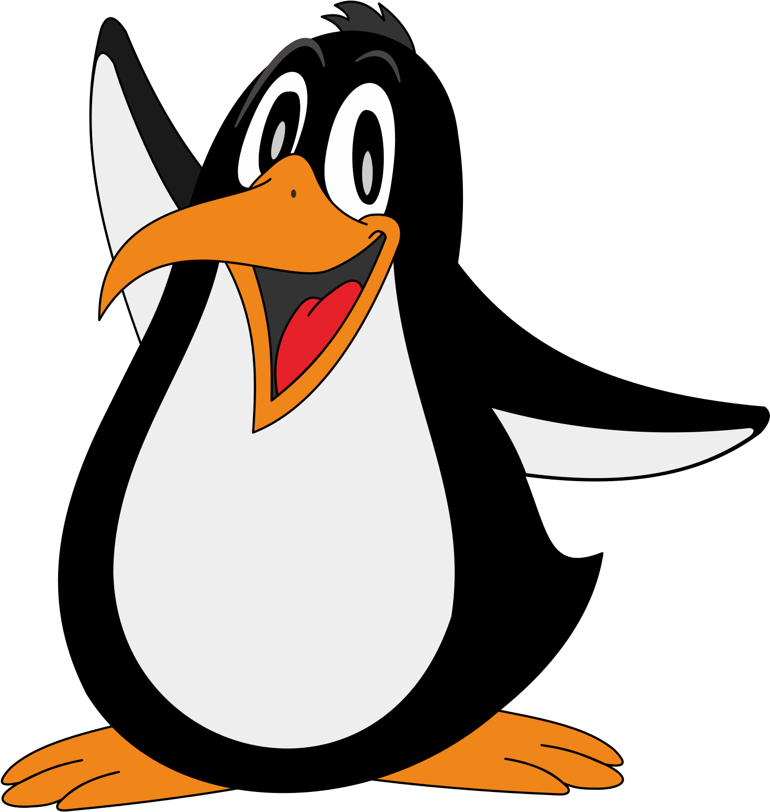 A Clipart Penguin - Free Clip Art Penguin (1697x2400), Png Download