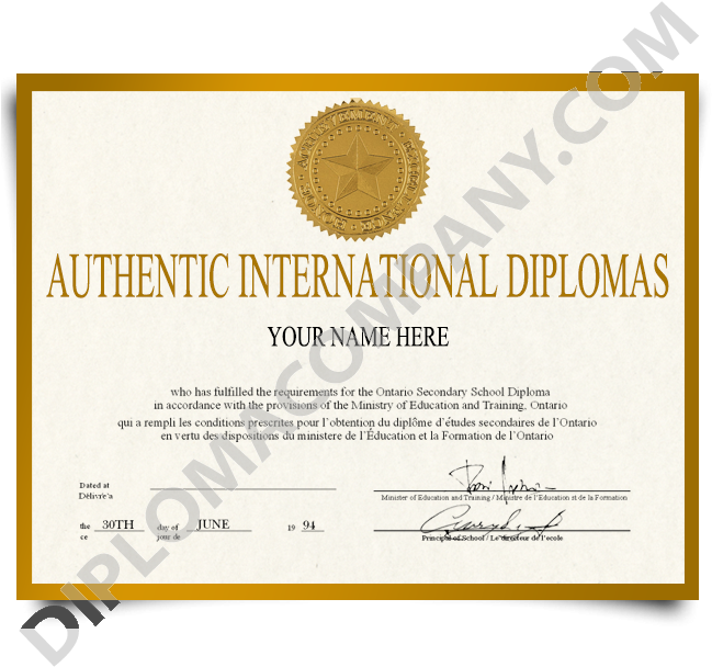 Fake International Diploma - Us High School Certificate (650x650), Png Download