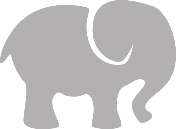 How To Set Use Gray Elephant Clipart (600x442), Png Download