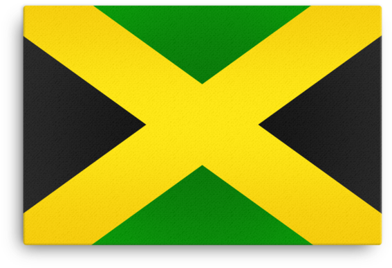 Jamaica Flag Wall Art - Poster (650x650), Png Download