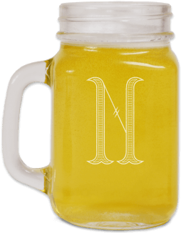 Crest Mason Jar From Giftsin24 - Caneca Jarra Canudo Bom Humor Nunca Sai De Moda (351x351), Png Download
