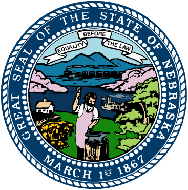 Nebraska State Seal - Seal Of Nebraska (367x370), Png Download
