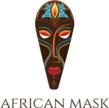 African Mask Logo Design (400x400), Png Download